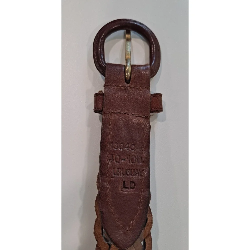 Genuine Leather Braided Woven Belt Made In Uruguay Size 40
